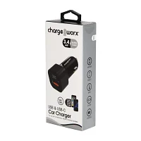 Chargeworx Dual USB/USB-C Car Charger