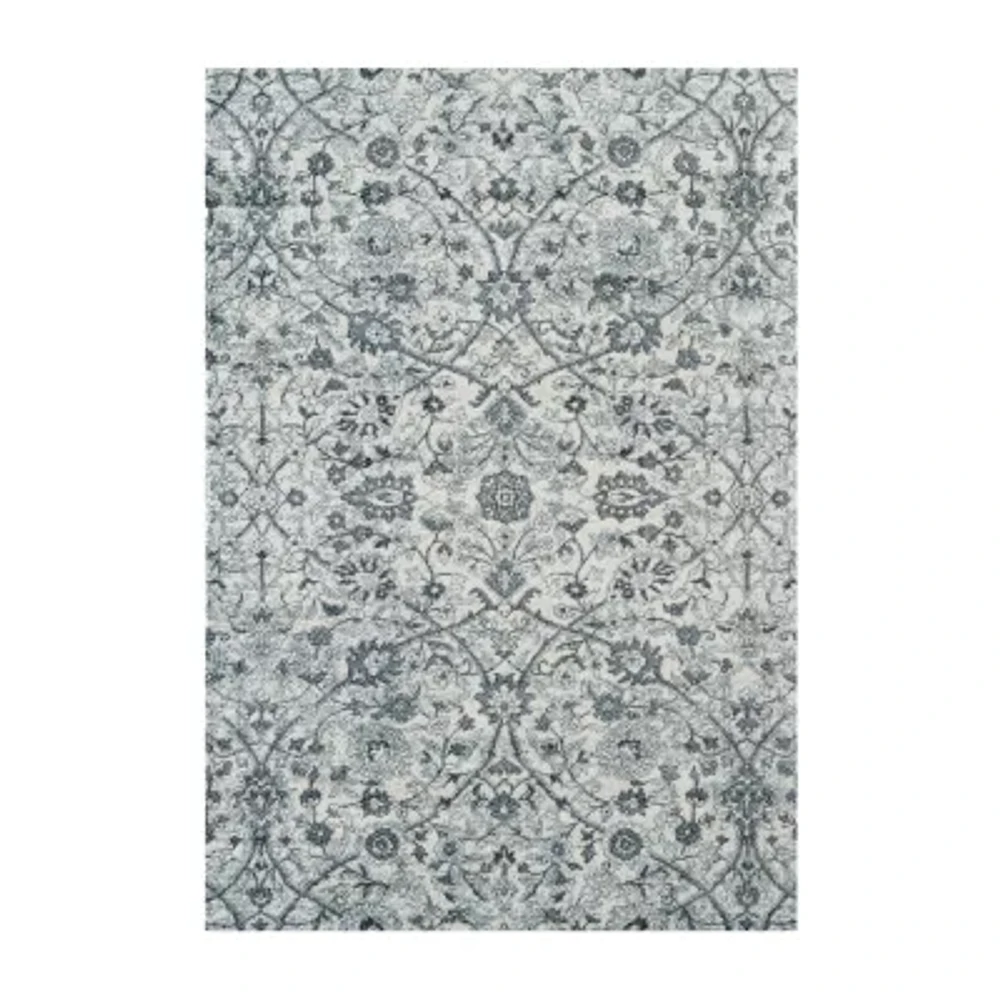 Amer Rugs Alexandria Ivey Floral Loomed Washable Indoor Round Area Rug