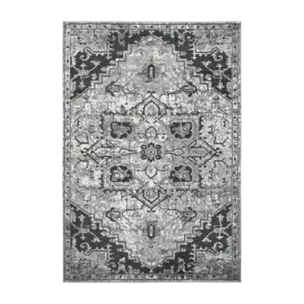 Amer Rugs Alexandria Banbury Medallion Loomed Washable Indoor Rectangular Area Rug