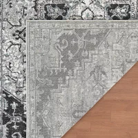 Amer Rugs Alexandria Banbury Medallion Loomed Washable Indoor Rectangular Area Rug