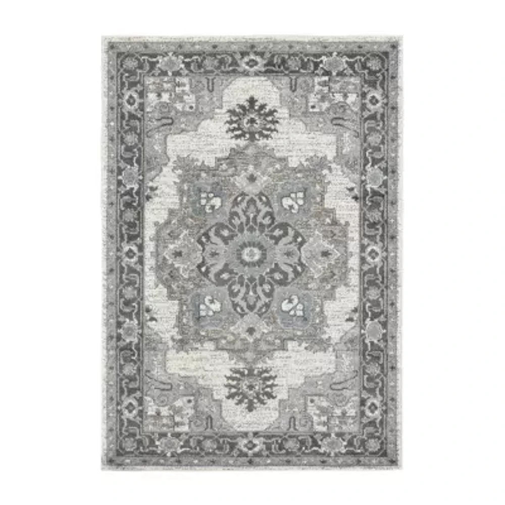 Amer Rugs Alexandria Earley Medallion Loomed Washable Indoor Rectangular Area Rug