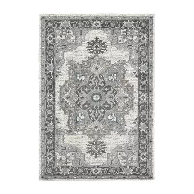 Amer Rugs Alexandria Earley Medallion Loomed Washable Indoor Rectangular Area Rug