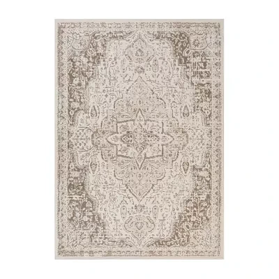 Amer Rugs Alpine Imara Medallion Loomed Washable Indoor Rectangular Area Rug