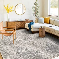 Amer Rugs Alpine Dale Medallion Loomed Washable Indoor Rectangular Area Rug