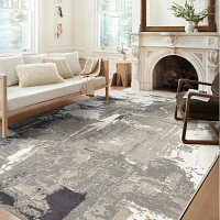 Amer Rugs Alpine Ehra Abstract Loomed Washable Indoor Rectangular Area Rug