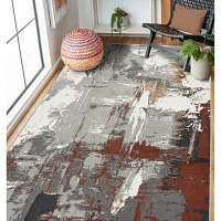 Amer Rugs Alpine Ehra Abstract Loomed Washable Indoor Rectangular Area Rug