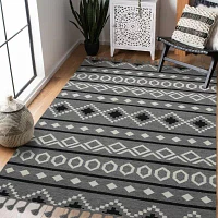 Amer Rugs Artifacts Leon Geometric Flatweave Washable Indoor Rectangular Area Rug