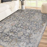 Amer Rugs Fairmont Mella Bordered Loomed Washable Indoor Rectangular Accent Rug