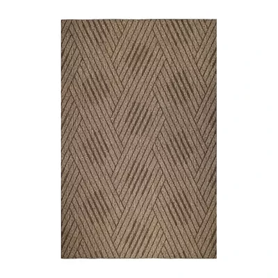 Amer Rugs Maryland Abbel Geometric Loomed 28" X 96" Indoor Outdoor Rectangular Runner