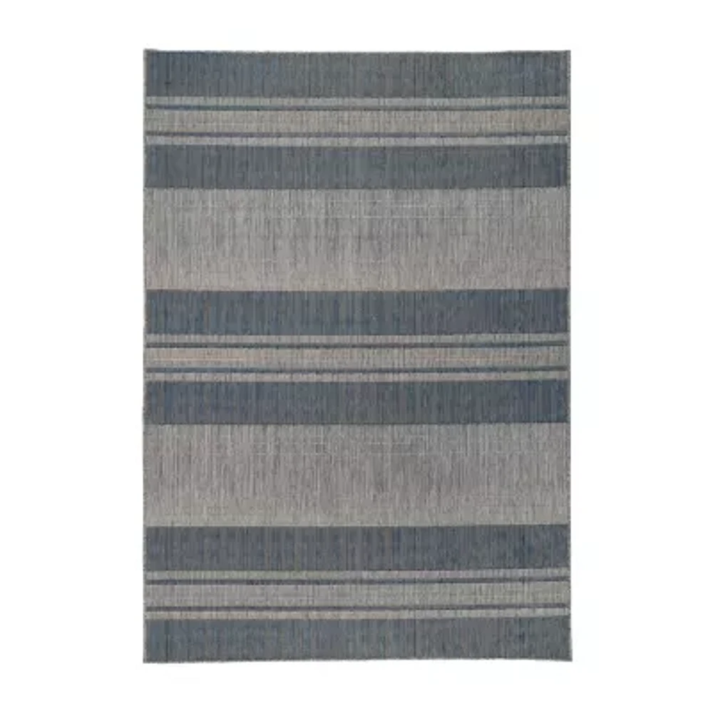 Amer Rugs Maryland Blessy Stripe Loomed Indoor Outdoor Rectangular Area Rug