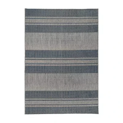 Amer Rugs Maryland Blessy Stripe Loomed Indoor Outdoor Rectangular Area Rug