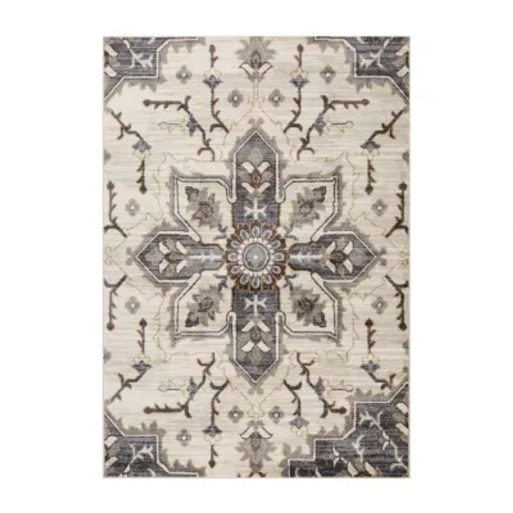Amer Rug Jordan Eva Medallion Loomed 5'3" X 7'6" Indoor Rectangular Area Rug"