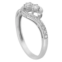 Two Forever Womens 1/4 CT. T.W. Natural White Diamond 10K Gold Engagement Ring