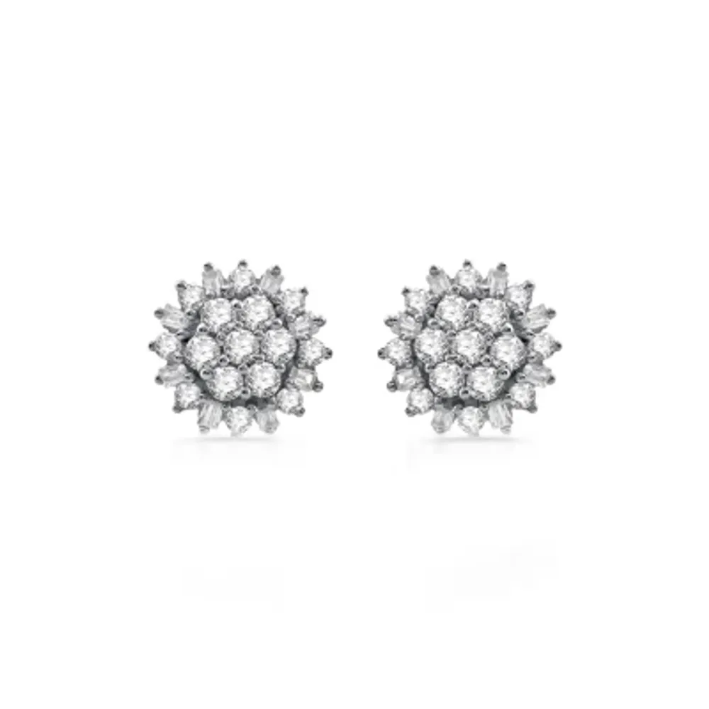 Diamond Blossom 1/2 CT. T.W. Natural White Diamond 10K Gold 8.9mm Stud Earrings