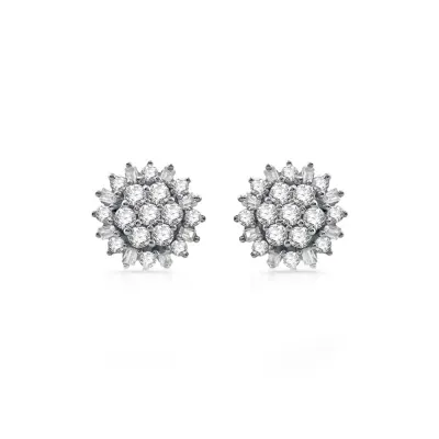 Diamond Blossom 1/2 CT. T.W. Natural White Diamond 10K Gold 8.9mm Stud Earrings