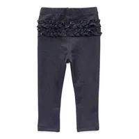 Okie Dokie Baby Girls Full Length Ruffle Back Leggings