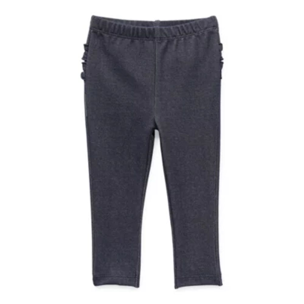 Okie Dokie Baby Girls Full Length Ruffle Back Leggings
