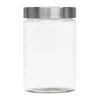 Blue Donuts 33oz Glass Kitchen Storage Jars With Lid 1 Pair Food Container