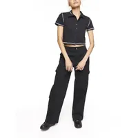 Forever 21 Juniors Womens Short Sleeve Regular Fit Button-Down Shirt