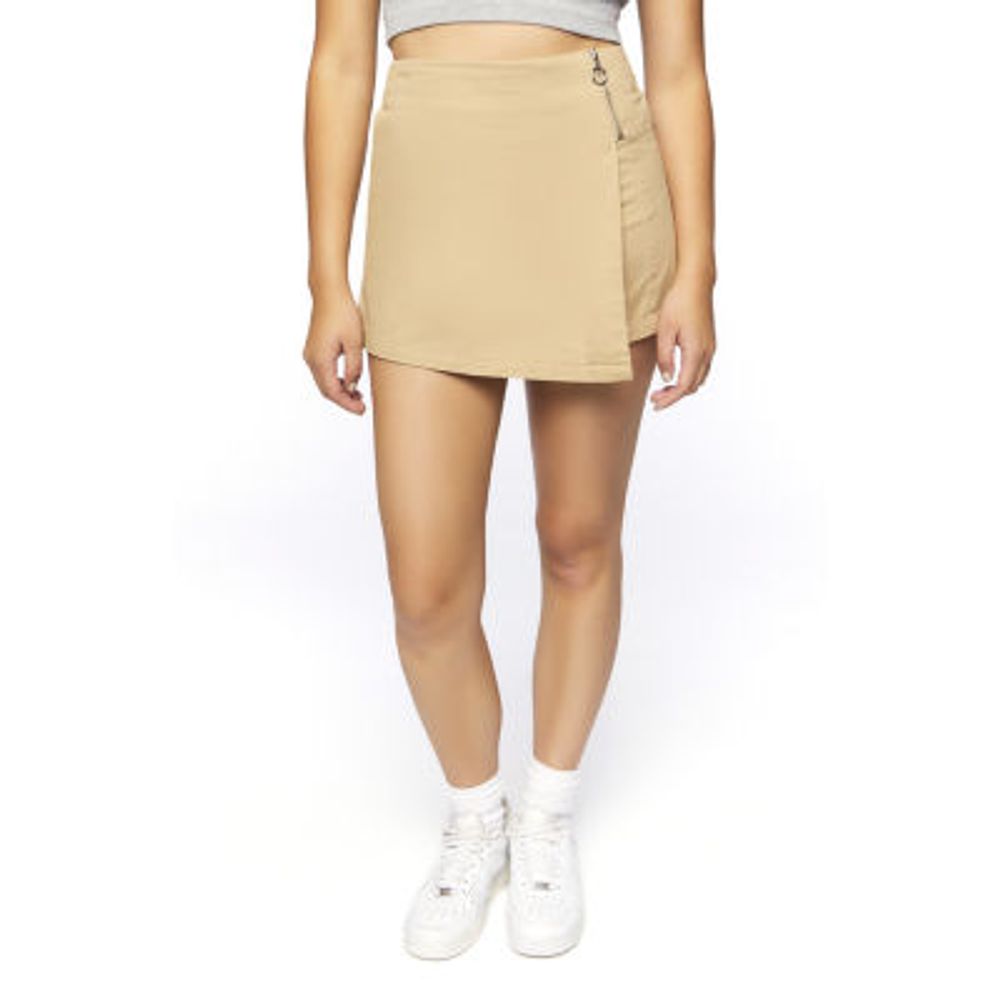 Forever 21 Solid Skort Womens Mid Rise A-Line Skirt-Juniors