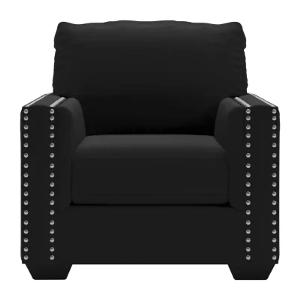 Signature Design by Ashley® Gleston Track-Arm Chair in Onyx Black