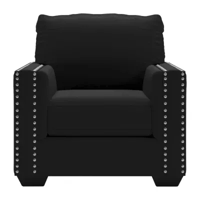 Signature Design by Ashley® Gleston Track-Arm Chair in Onyx Black