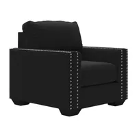 Signature Design by Ashley® Gleston Track-Arm Chair in Onyx Black