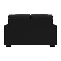 Signature Design by Ashley® Gleston Track-Arm Loveseat in Onyx Black