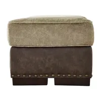 Signature Design by Ashley® Alesbury Faux Leather Ottoman