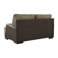 Signature Design by Ashley® Alesbury Faux Leather Track-Arm Loveseat