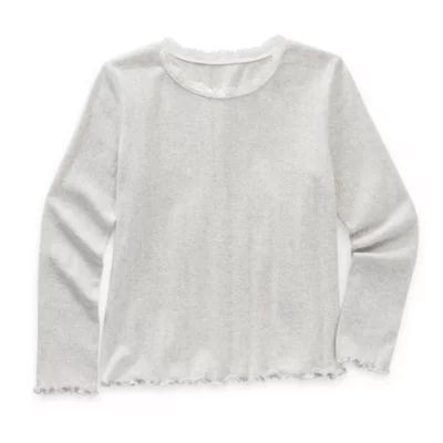 Thereabouts Little & Big Girls Scoop Neck Long Sleeve T-Shirt