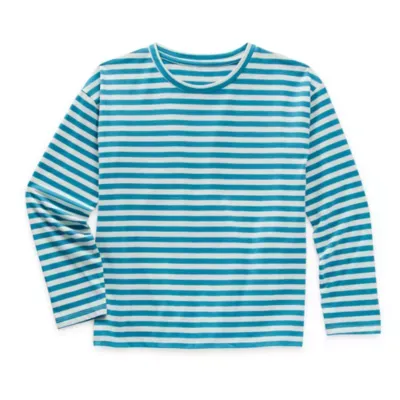 Thereabouts Little & Big Girls Round Neck Long Sleeve T-Shirt