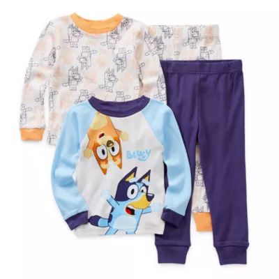 Bluey Boys Crew Neck Long Sleeve 4-pc. Pajama Sets