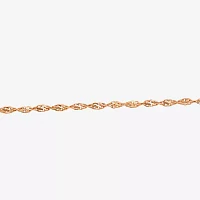 14K Two Tone Gold 16 Inch Solid Fashion Chain Necklace