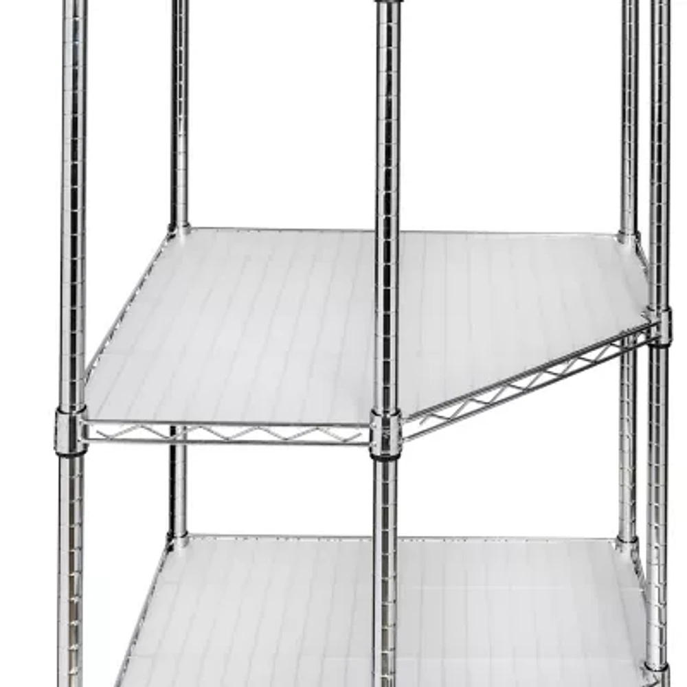 Honey-Can-Do Chrome 5-Tier Corner Shelving Unit