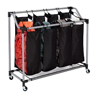 Honey-Can-Do Deluxe Rolling Triple Laundry Sorter