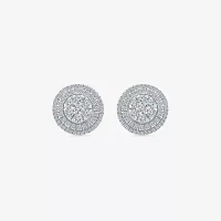 Diamond Blossom 1 CT. T.W. Natural White Diamond 10K White Gold 12mm Stud Earrings