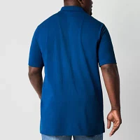 St. John's Bay Premium Stretch Big and Tall Mens Classic Fit Easy-on + Easy-off Adaptive Short Sleeve Polo Shirt