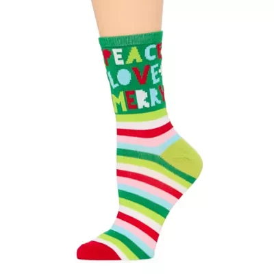 Mixit Holiday Crew Socks Womens