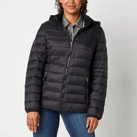 St. John's Bay Womens Petite Midweight Puffer Jacket