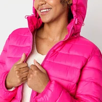 St. John's Bay Womens Petite Midweight Puffer Jacket