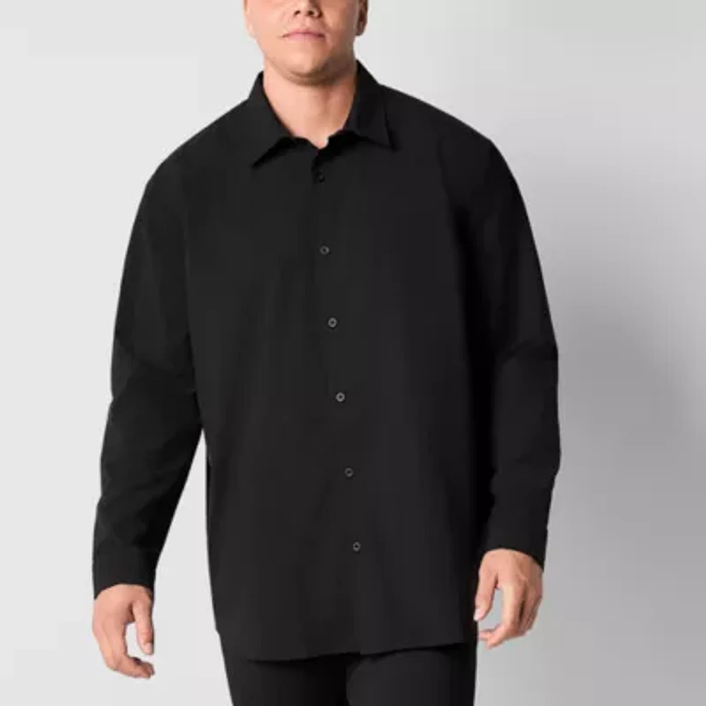 Stylus Big and Tall Mens Regular Fit Long Sleeve Button-Down Shirt