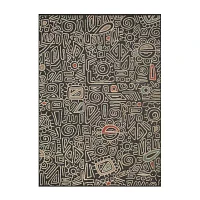 Evette Rios X LR Home Abstract Tribal 24"X36" Indoor Outdoor Rectangular Accent Rug