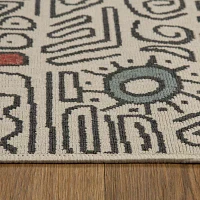 Evette Rios X LR Home Abstract Tribal 24"X36" Indoor Outdoor Rectangular Accent Rug