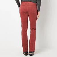 St. John's Bay Secretly Slender Womens Mid Rise Straight Corduroy Pant