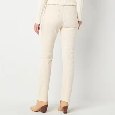 St. John's Bay Secretly Slender Womens Mid Rise Straight Corduroy Pant