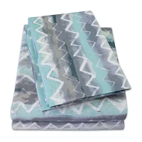 Sweet Home Collection Summerset Printed Wrinkle Resistant Deep Pocket Sheet Set