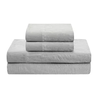 Sweet Home Collection Crinkle Solid Deep Pocket Sheet Set