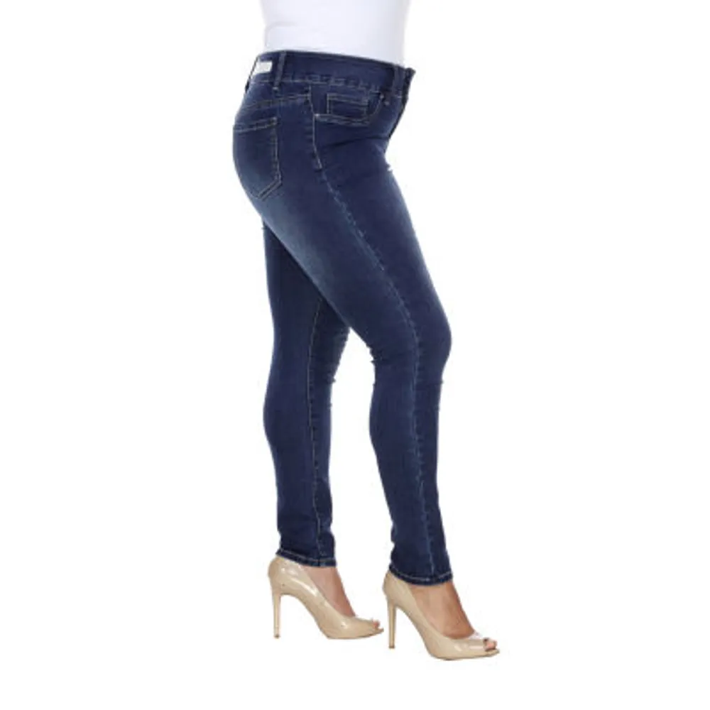 White Mark Womens Skinny Stretch Jeggings - Plus