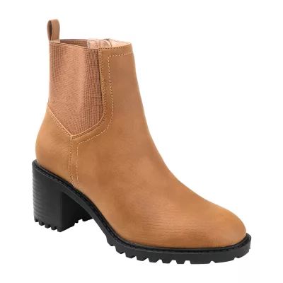 Journee Collection Womens Hallie Stacked Heel Booties